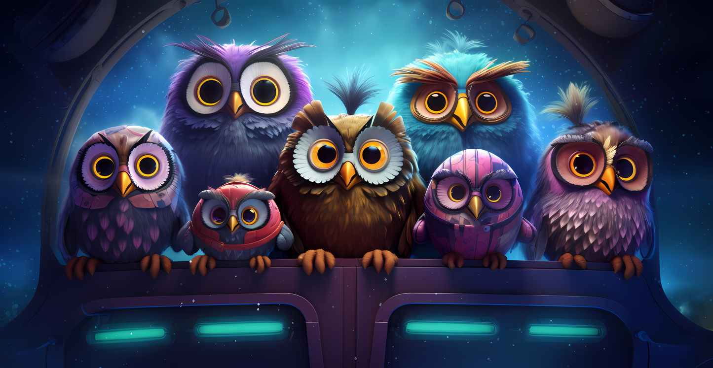 Bunte Eulen | Kinderbecher